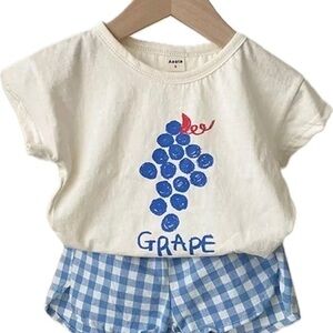 New Summer “fruit” outfit toddler boy girl blue 4T